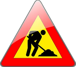 Men At Work Sign Graphic PNG Image