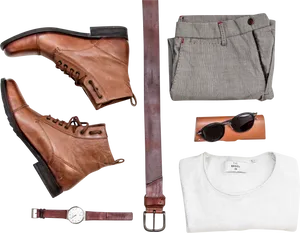 Mens Casual Outfit Accessories PNG Image