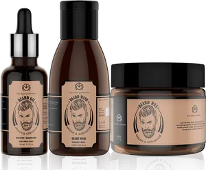 Mens Grooming Products Beard Care Set PNG Image