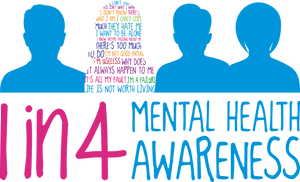 Mental Health Awareness Silhouettes PNG image with transparent background