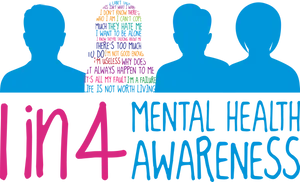 Mental Health Awareness Silhouettes PNG Image