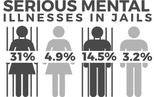 Mental Illness Statisticsin Jail PNG Image