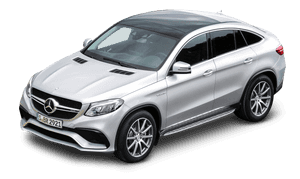 Mercedes Benz G L E Coupe Silver PNG image with transparent background
