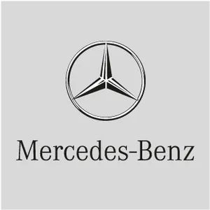 Mercedes Benz Logo Blackand White PNG Image