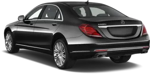 Mercedes Benz S550e Luxury Sedan Rear View PNG Image