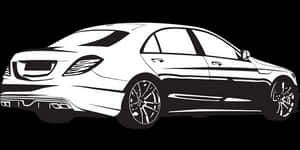 Mercedes Benz Sedan Vector Illustration PNG image with transparent background