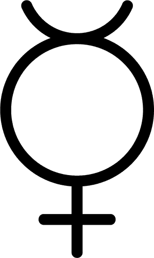 Mercury Planet Symbol - Planet Symbol For Mercury, HD Png Download PNG with transparent background