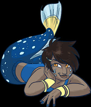 Mermaid Cartoon Character PNG image with transparent background