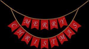 Merry Christmas Banner Decoration PNG image with transparent background