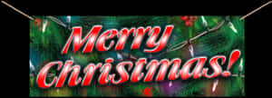Merry Christmas Banner Image PNG image with transparent background