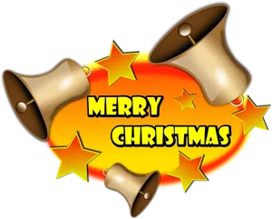 Merry Christmas Bells Graphic PNG Image