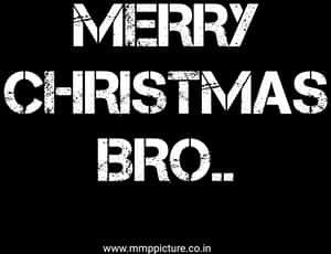 Merry Christmas Bro Greeting PNG image with transparent background