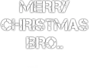 Merry Christmas Bro Greeting PNG Image