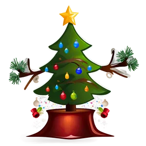 Merry Christmas Cartoon Tree Png Rhy PNG Image