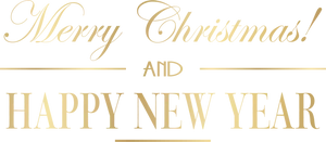 Merry Christmas Happy New Year Greeting PNG Image