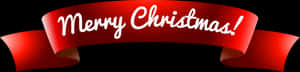 Merry Christmas Red Banner PNG image with transparent background