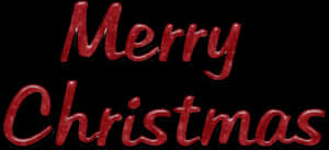 Merry Christmas Red Text PNG image with transparent background