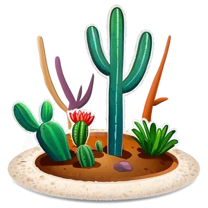 Mesa With Cacti Png 57 PNG Image