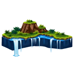 Mesa With Waterfall Png Qtq PNG Image