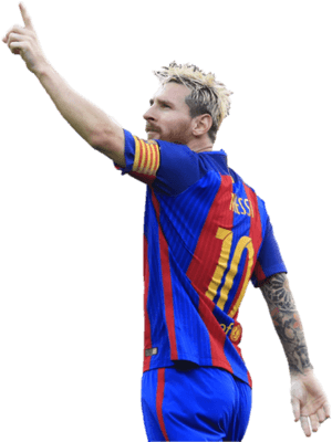 Messi Celebrating Victory F C Barcelona PNG image with transparent background