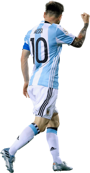 Messi Celebration Argentina Jersey PNG image with transparent background