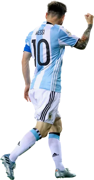 Messi Celebration Argentina Jersey PNG Image