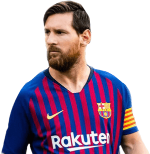 Messiin Barcelona Strip PNG image with transparent background