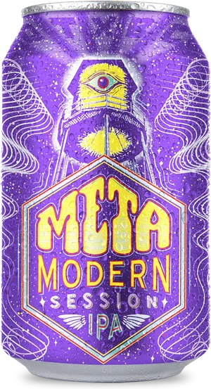 Meta Modern I P A Beer Can Design PNG Image