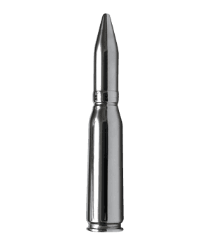 Metal Bullet Against Gray Background PNG with transparent background
