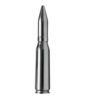 Metal Bullet Against Gray Background PNG Image