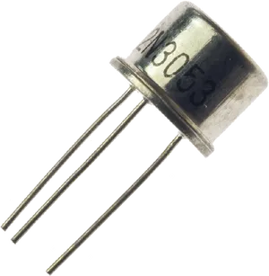 Metal Can Transistor Component PNG Image