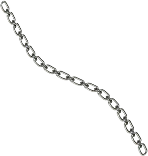 Metal Chain Link Segment PNG Image
