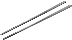 Metal Chopstickson Gray Background PNG Image