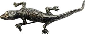 Metal Gecko Sculpture PNG Image