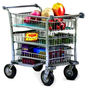 Metal Grocery Cart Png 06282024 PNG Image