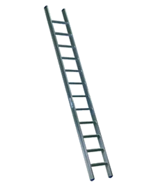 Metal Ladder Against Black Background PNG Image