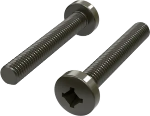 Metal Screws Isolated Background PNG Image