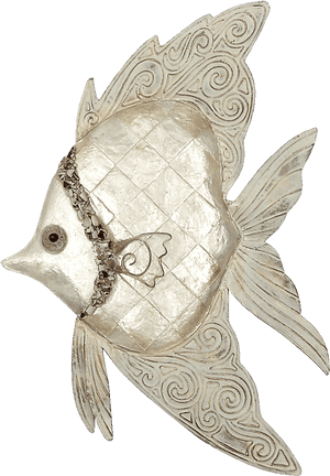 Capiz Ivory Fish Wall Decor - Gulf Flounder, HD Png Download PNG with transparent background