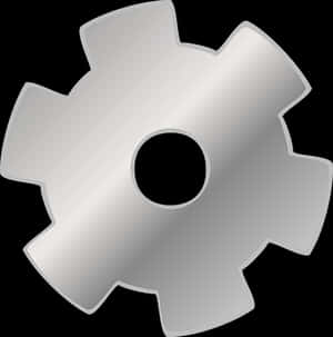 Metallic Gear Icon PNG image with transparent background