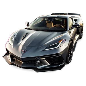 Metallic Grey Corvette C8 Png Eki78 PNG Image