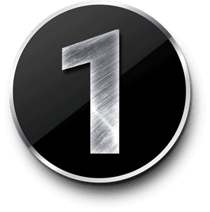 Metal Numbers 1 Png - Number 1 2 3 4 Png, Transparent Png PNG