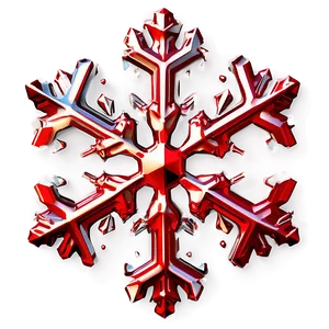 Metallic Red Snowflake Png Mys25 PNG Image