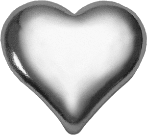 #3d #heart #silver #metal #metallic #love - Metallic 3d Heart, HD Png Download PNG image with transparent background
