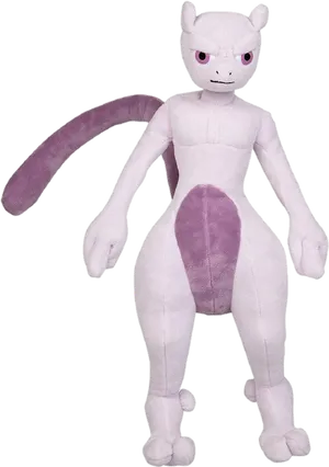 Mewtwo Plush Toy Standing PNG Image