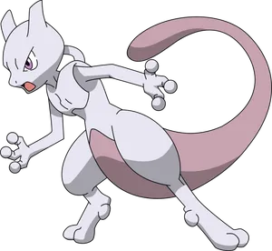 Mewtwo Pokemon Character PNG Image