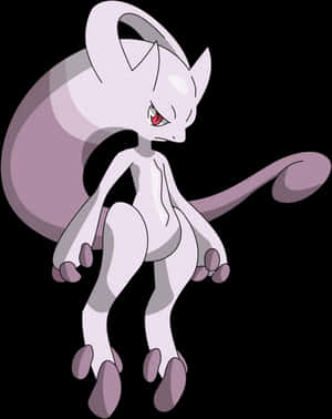 Mewtwo Pokemon Character Art PNG image with transparent background