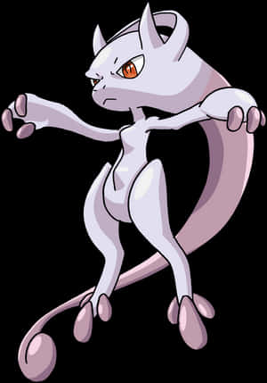 Mewtwo Pokemon Character Art PNG image with transparent background