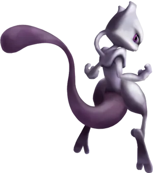 Mewtwo Pokemon Character PNG Image