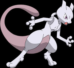 Mewtwo Pokemon Character Illustration PNG image with transparent background