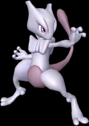 Mewtwo Pokemon Character Pose PNG image with transparent background